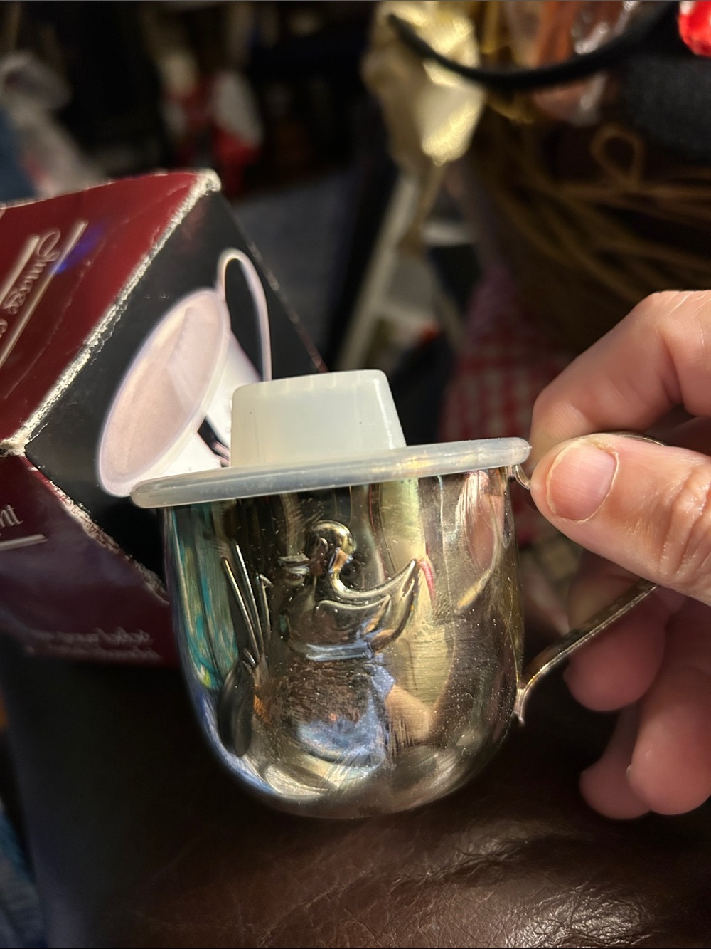 Silver Plated Baby Infant Sippy Cup New in Box